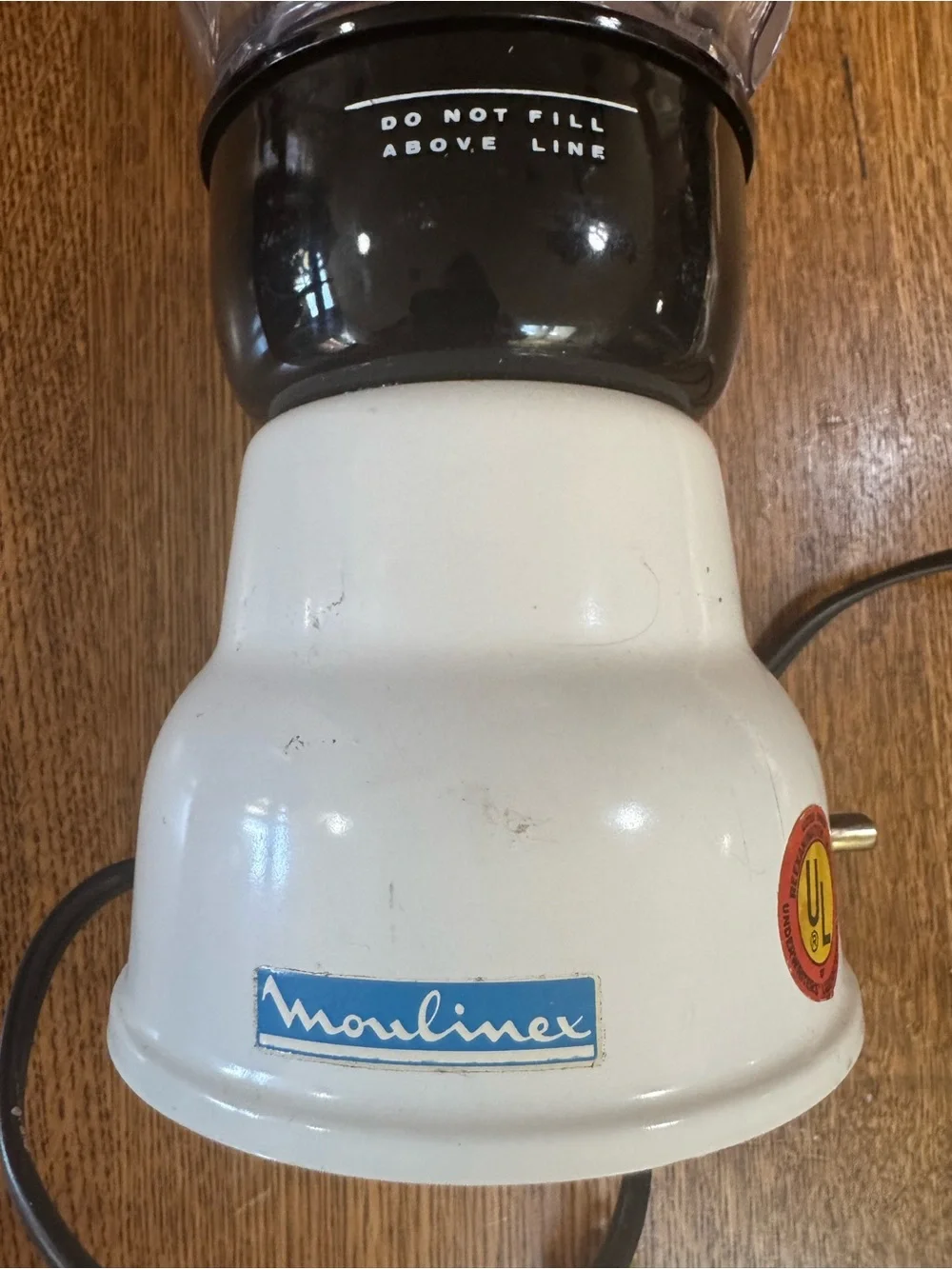 Vintage 1950 Molinex French grinder/ blender. 10” Tall.